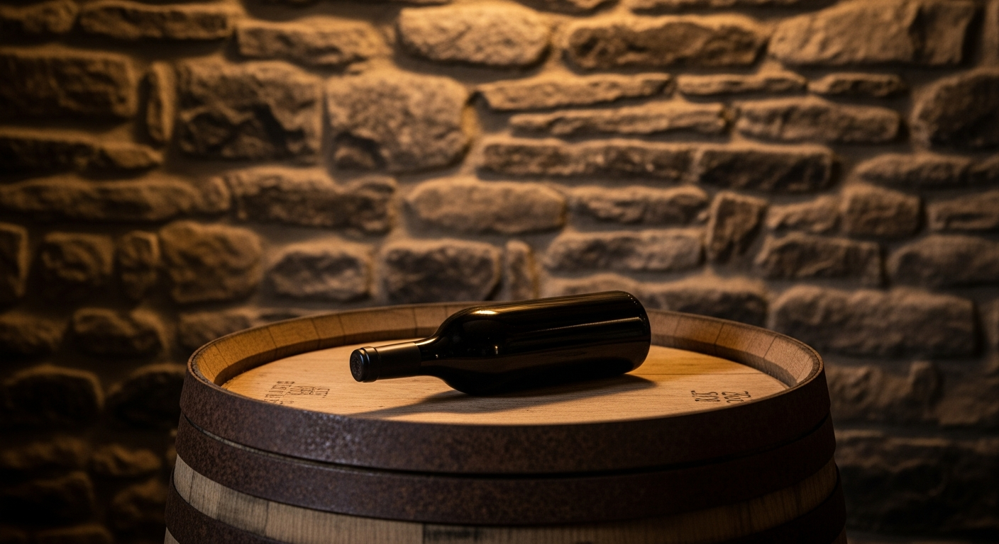 Bottle on Barrel